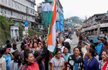 GJM supporters clash with police in Darjeeling